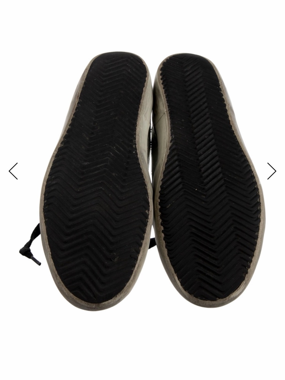 Golden Goose Silver and Black Low-Top Sneakers - Picture 6 of 13